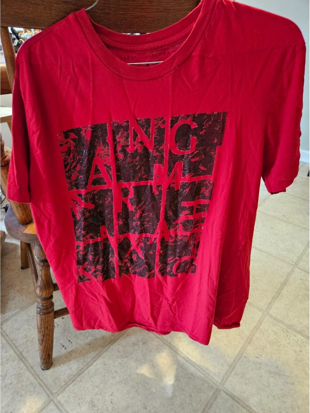 ARMANI EXCHANGE Red AX-19 Short Sleeve Designer Women's T-shirt LARGE